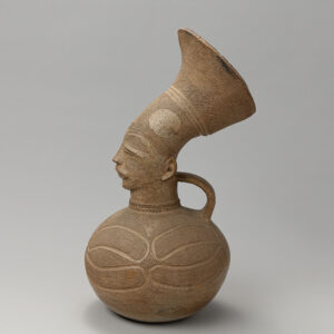 Benin Figural Heads Vessel (Ewer)