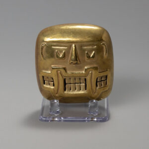 Salinar Gold Bell Pendant with Fanged Deity Mask