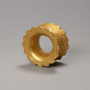 Calima Gold Embossed Bracelet with Bird Motif