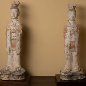 T'ang Dynasty Terracotta Figures Representing Chinese Civil Officials