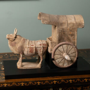 Northern Qi Shaanxi Painted Pottery Ox & Cart