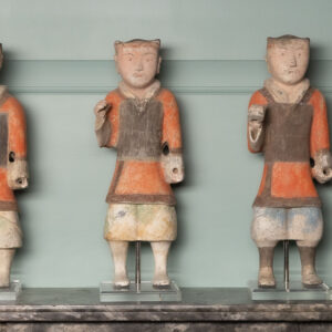 Han Dynasty Group of Seven Sculptures of Infantrymen
