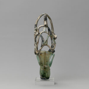 Roman Green Glass Quadruple Balsamarium