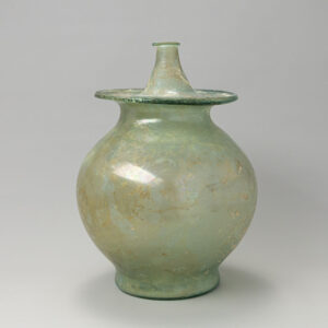 Roman Pale Green Glass Lidded Cinerary Urn