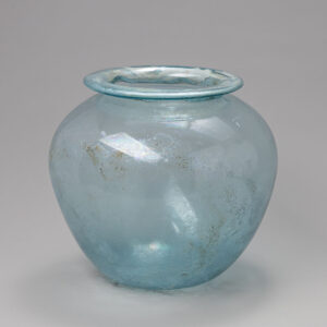Roman Glass Urn with Lead Lid