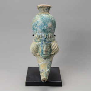Parthian Glazed Anthropomorphic Vessel with Multiple Faces