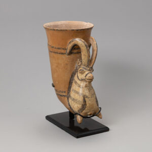 Iranian Terracotta Rhyton with Ibex Protome